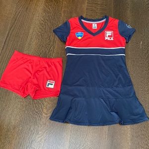 Fila tennis dress with shorts for under